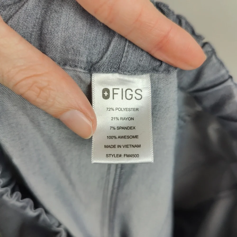 Figs Pisco Basic Scrub Pants Mens Small Gray Heather Straight Leg Medical Dental